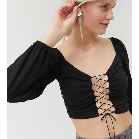 Urban Outfitters Tops - Lace up crop top